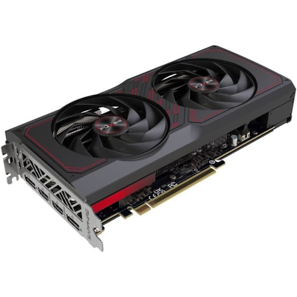 SAPPHIRE - Grafikkort - PULSE AMD RADEON™ RX 7600 XT GAMING OC 16GB GDDR6 DUAL HDMI Svart