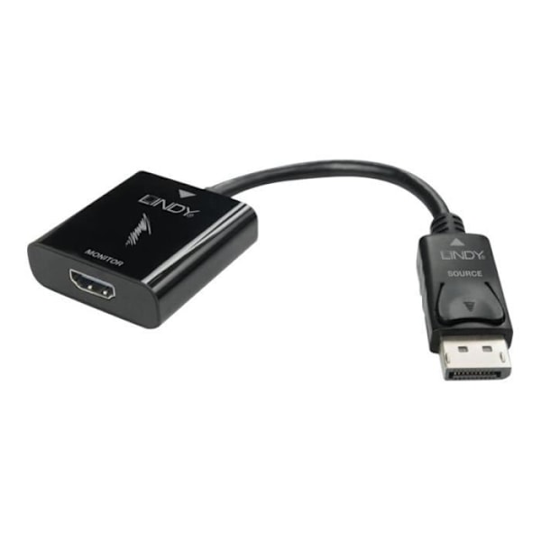 Lindy DisplayPort Audio-Video Adapter - HDMI DisplayPort (M) till HDMI (F) svart