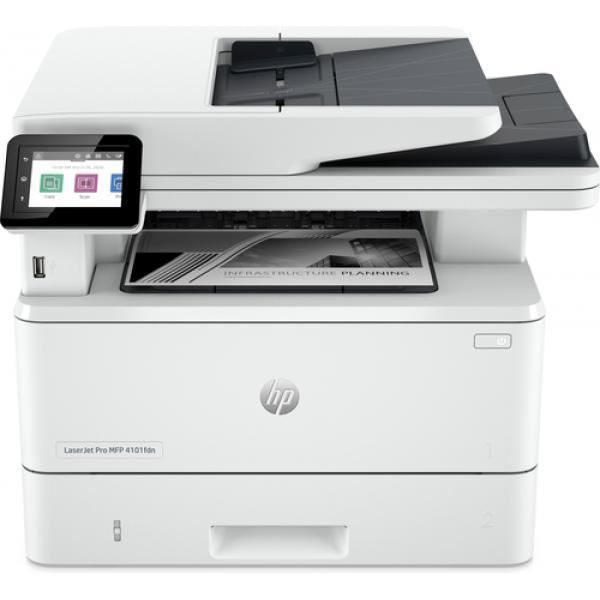 HP LaserJet Pro MFP 4102fdwe skrivare, svartvit, skrivare för små/medelstora