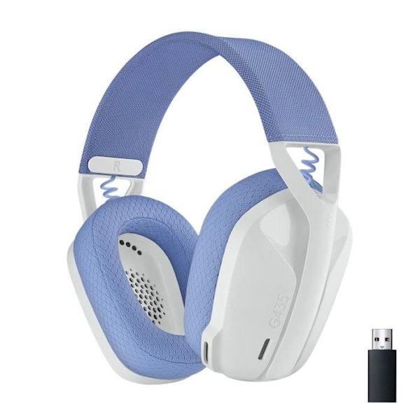 Logitech G435 LIGHTSPEED trådlöst PC-headset, Bluetooth, med mikrofon - Vit