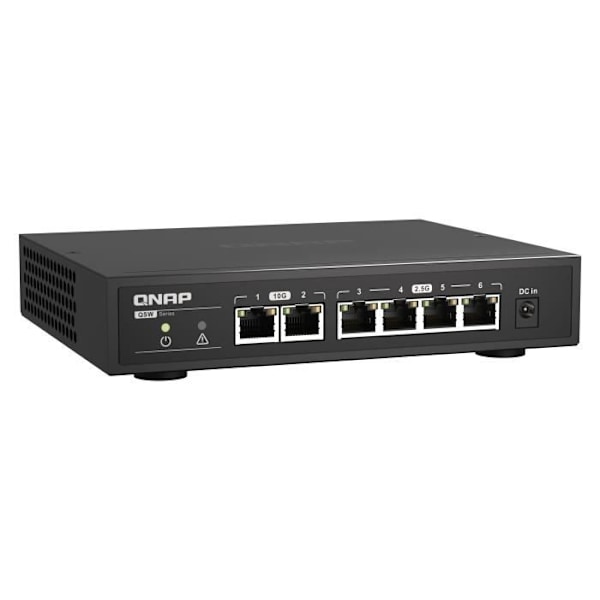 Plug & Play-omkopplare - QNAP QSW-2104-2T - 2 x 10GbE RJ45-portar - 4 x 2,5GbE RJ45-portar