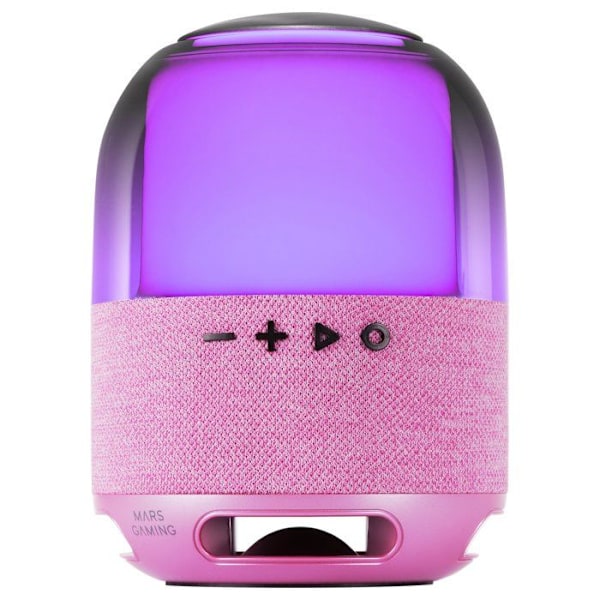 Trådlös Bluetooth-högtalare - Mars Gaming - MS-FLOW - 15W DeepBass - RGB Orbilight 360° - Bluetooth 5.3 Rosa