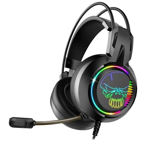 SPIRIT OF GAMER – ELITE-H10 – Black Pro Gamer Audio Hörlurar – Imiterat läder