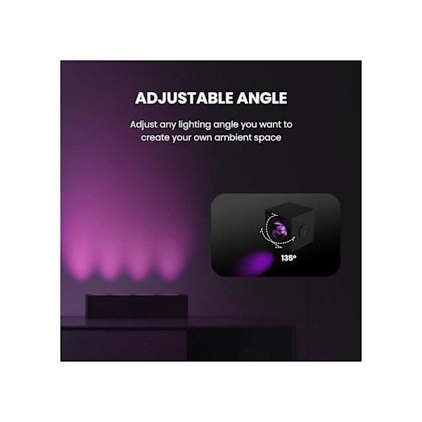 Intelligent lampa Yeelight Cube - Spelspot av kubform - Rotad bas