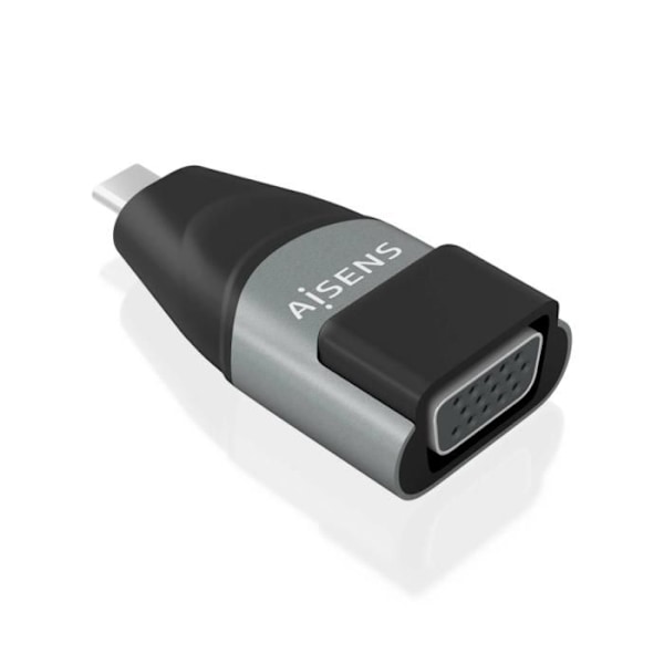 ADAPTATOR KONVERTER AISENS ALUMIMUM USB-C-M TILL VGA HDB15-H GRÅ