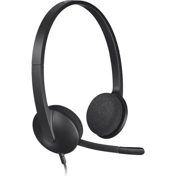 Logitech H340 PC-headset - stereoheadset - USB-kabel med anti-interferens roterande mikrofon