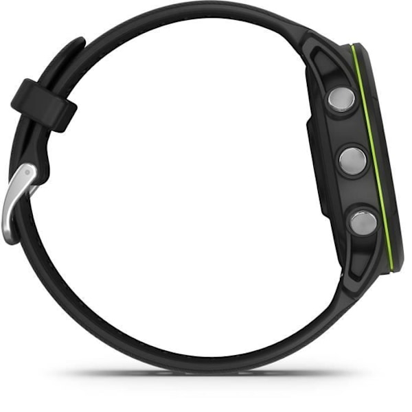 Connected klocka - Garmin - Forerunner 255 Music - Svart - 5 metallknappar - Batteritid 14 dagar Svart