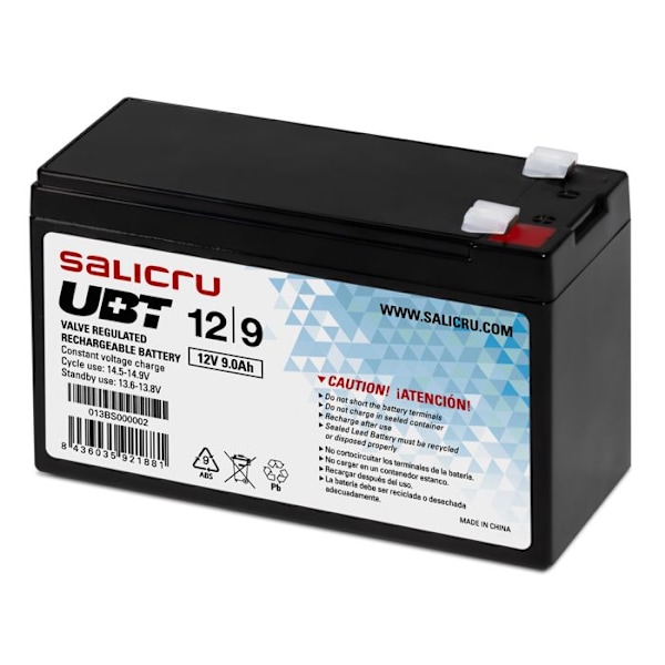Batteri till SAI Salicru UBT 013BS-02 12/9 9 Ah 12V