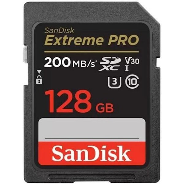 SDHC SDXC-minneskort Sandisk Extreme Pro 128GB SDXC 200MB/S 90MB/S UHS-I V30