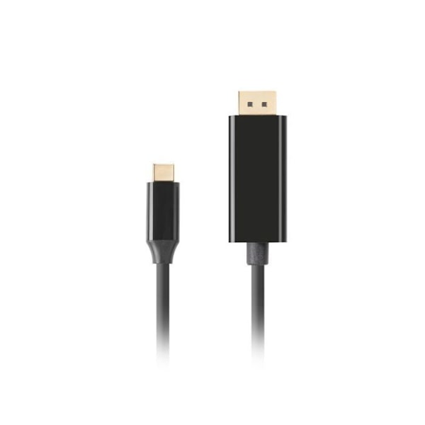 Lanberg ljud-videokabel - CA-CMDP-10CU-0010-BK - Videokabel-adapter 1 m USB Typ-C DisplayPort Svart ()
