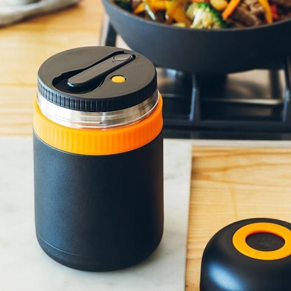 Isolerad flaska för fasta ämnen - BRA - Enjoy Effektiv - 500 g - Rostfritt stål, polypropen Naranja