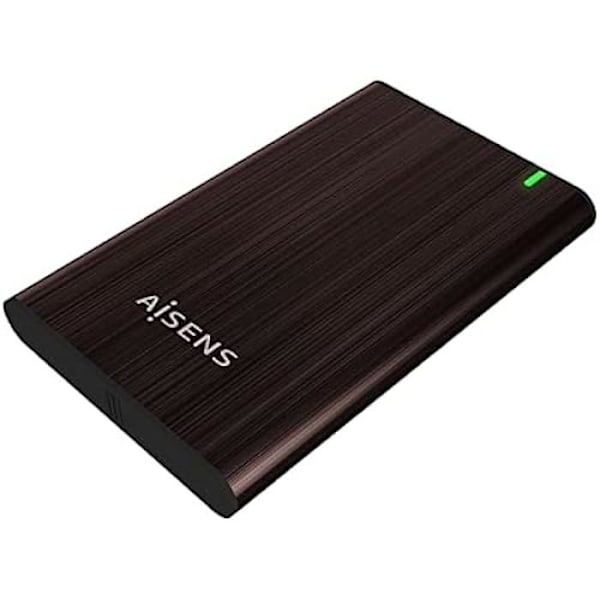 AISENS - ASE-2525BWN - Extern hårddiskhölje för 2,5" SATA A USB 2.0/USB 3.0/USB3.1 GEN1, brun