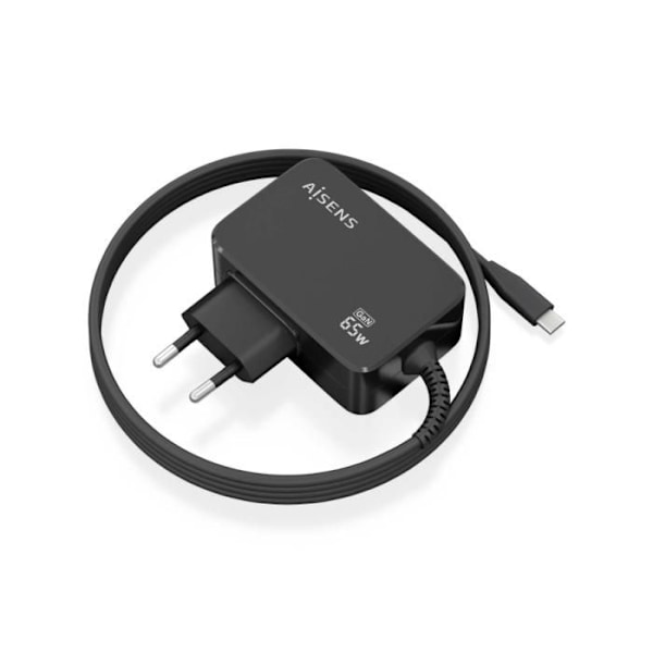 CARGADOR AISENS GAN 65W PD3.0 1XUSB-C 1.8M SVART