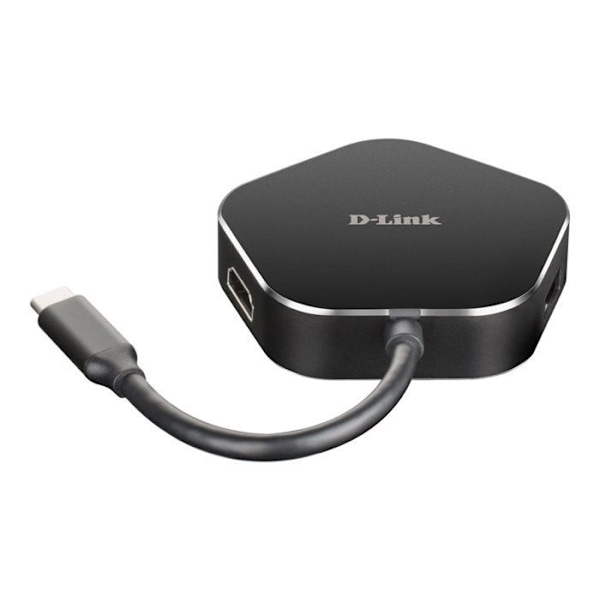 USB-C-hubb - D-Link - DUB-M420 - 4-i-1 - HDMI 4K - Laddning 60W - 4 portar