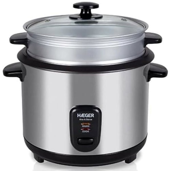 Haeger RC-18L.001A riskokare - Grå - 1,8 liter - Håll varm funktion Grå