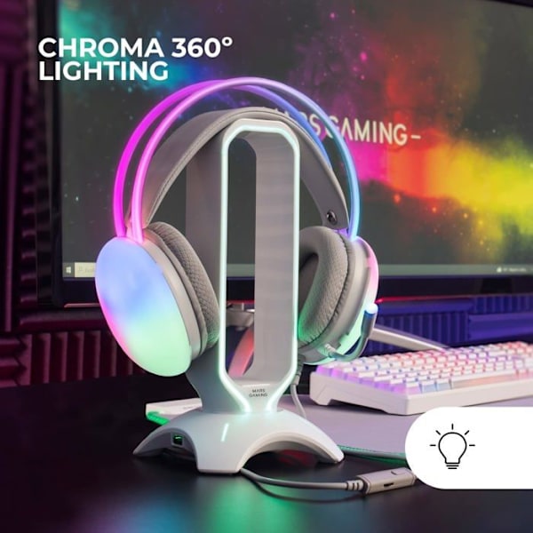 Mars Gaming Mh-Glow Full Chroma 360 RGB Headset Vit