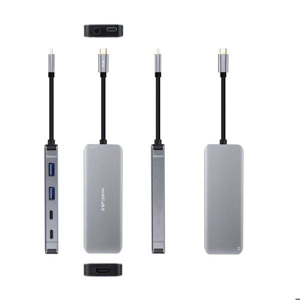 USB-C Hub - Nanofil - Modell 16.10.1006 - 1 x USB-C - 2 x USB 3.0 - HDMI 4K 60Hz