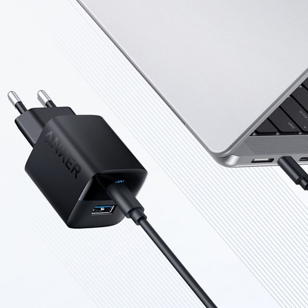 Väggladdare - ANKER - 323 (A2331G11) - Type-C - USB - 33W snabbladdning - Svart