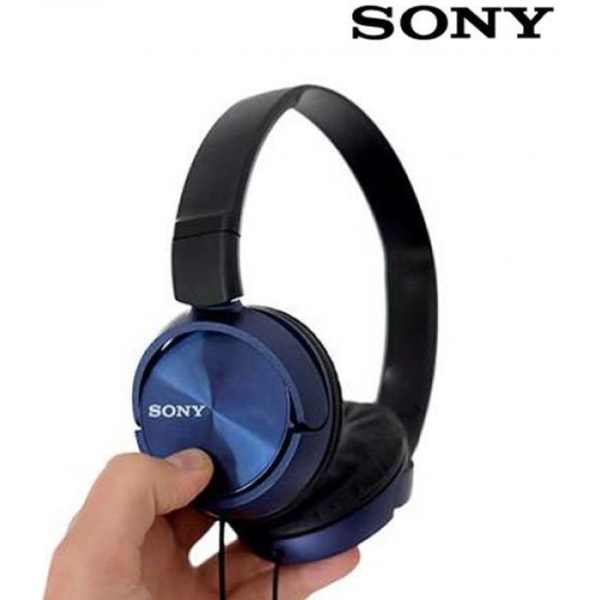 SONY - Blå hörlurar med pannband