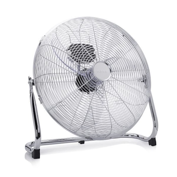 TRISTAR VE-5885 Metallgolvfläkt Ø50 cm - 140 watt - 3 hastigheter - Tilting - Grå Grå krom