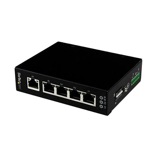 STARTECH 5-portars ohanterad industriell Gigabit Ethernet-switch - Väggmonterad / DIN-skena GbE-switch - 2 lager