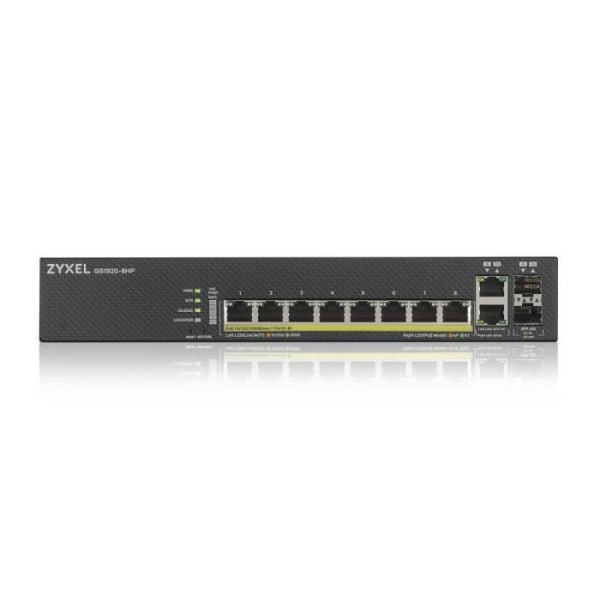 ZYXEL GS1920-8HPV2 8-portars Hanterbar Ethernet-switch - 4 lager stöds - Modulär - Twisted Pair, Fiberoptisk - Desktop