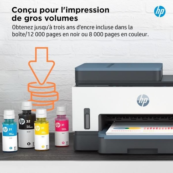 HP Smart Tank 7306 multifunktionsskrivare med färgat bläckbehållare