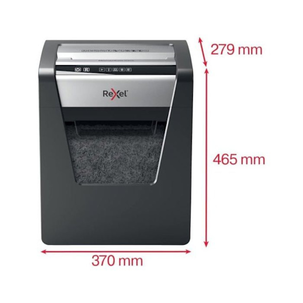 Pappersförstörare - Rexel - Momentum X415 - P4 - 15 ark - 23 L Svart