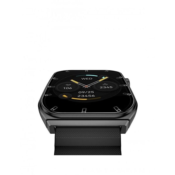 KSIX Olympo Black Square Dial Smartwatch med 1,96" AMOLED-pekskärm, Bluetooth 5.3-anslutning, vattentäthet
