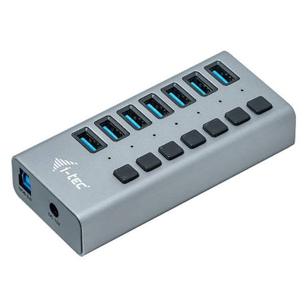 Laddningshubbar - i-tec - 7 USB 3.0-portar - Plug & Play - Standard USB-laddning