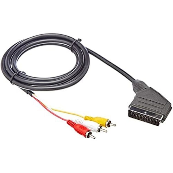 RCA Audio video scartkabel 3 x 1,8 m Svart - LANBERG - Eurc från 10cc 0018 Svart