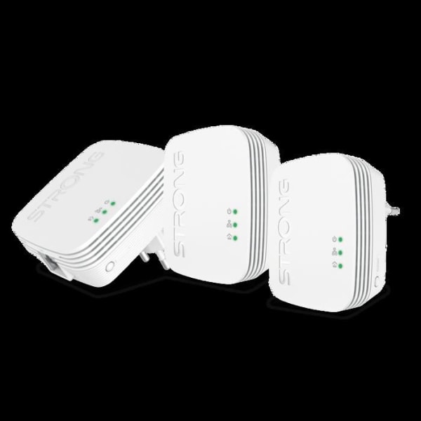 STARK Tripack CPL 600 Mbps Mini - Kompatibel med alla operatörer - Ethernet-port - Plug & Play-installation - Höghastighetsinternet