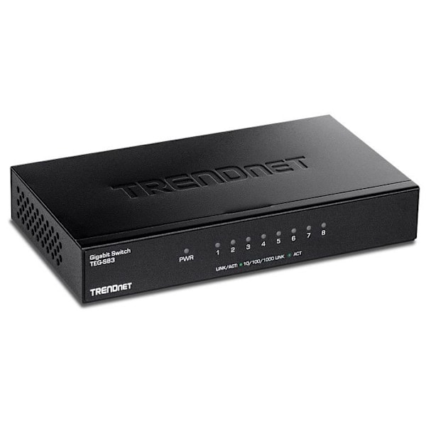 TRENDNET TEG-S83 8-PORTAR GIGABIT SKRIVBORDSSWITCH, 8-PORTAR GIGABI