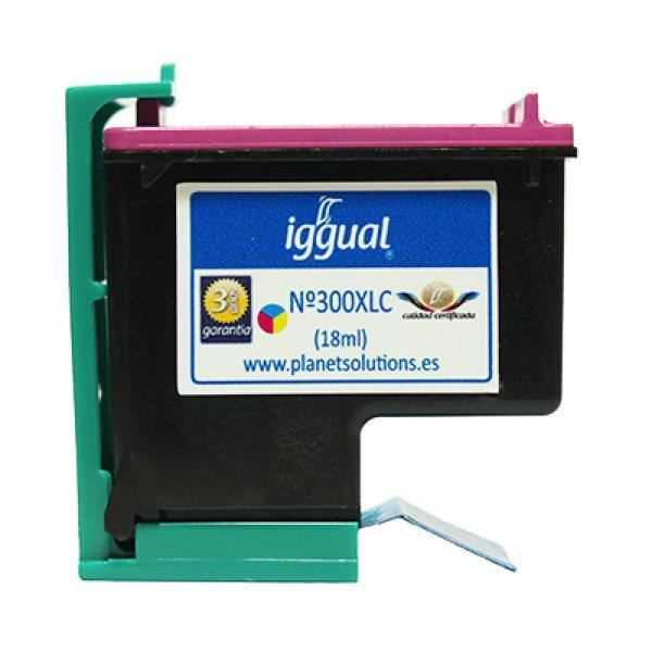 iggual HP N 300XL CC644 färg återvunnen bläckpatron