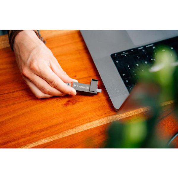 USB-minne - VERBATIM - Dual QuickStick - 128Go - USB-A/C 3.2 - Svart