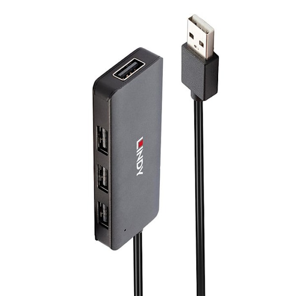 LINDY Hub USB 2.0 4 portar Svart