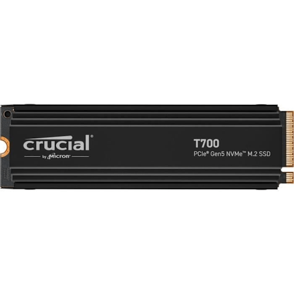 Intern SSD - Crucial - T700 - 1 To - PCIe 5.0 - 12 400 Mo/s läsning - 11 800 Mo/s skrivning