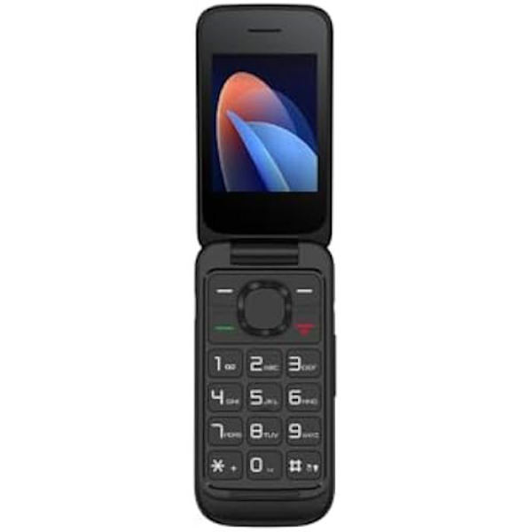 TCL Onetouch 5023 6,1 cm (2,4") mobiltelefon, lätt att använda, stora knappar, för seniorer, ladddocka, Svart