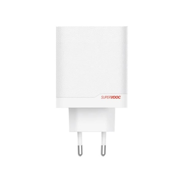 Laddare - OnePlus - SUPERVOOC 120 W - USB-C dubbla portar - Snabbladdning - Kabel ingår Vit