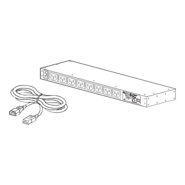 Rack PDU - APC - AP7821B - 1U - 16A - 208/230V - 8 C13 Svart