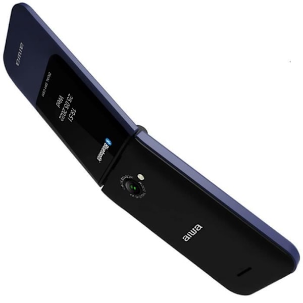 Aiwa FP-24DB BLÅ dual SIM senior flip-telefon med färgskärm och kamera Blå