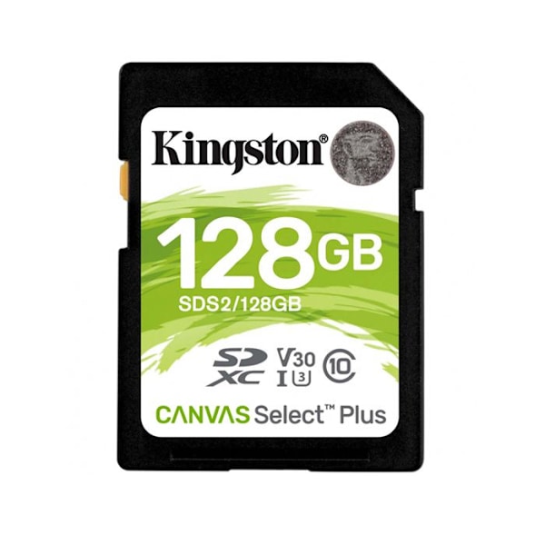 KINGSTON Canvas Select Plus SD-minneskort - SDS2/128GB 128GB Klass 10 UHS-I 100MB/s