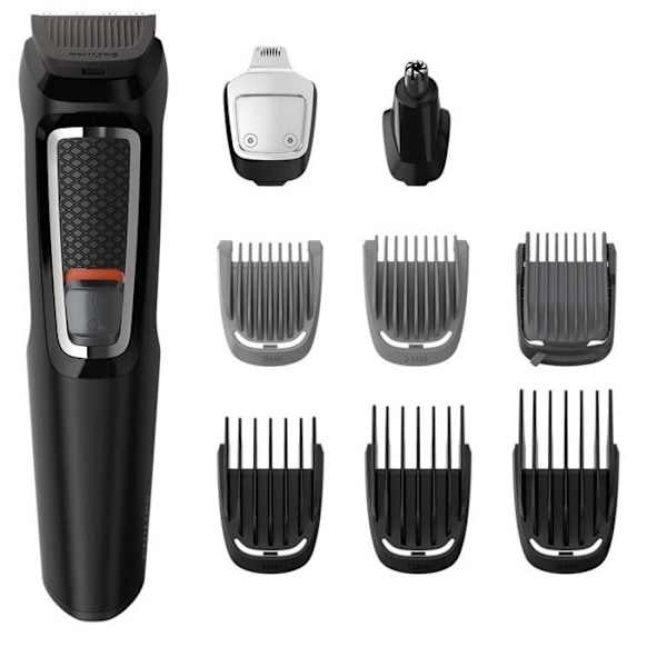 PHILIPS MG3740/15 Series 3000 9-i-1 Multigroom Trimmer - 60 min autonomi - Tillgång. sköljbar Svart