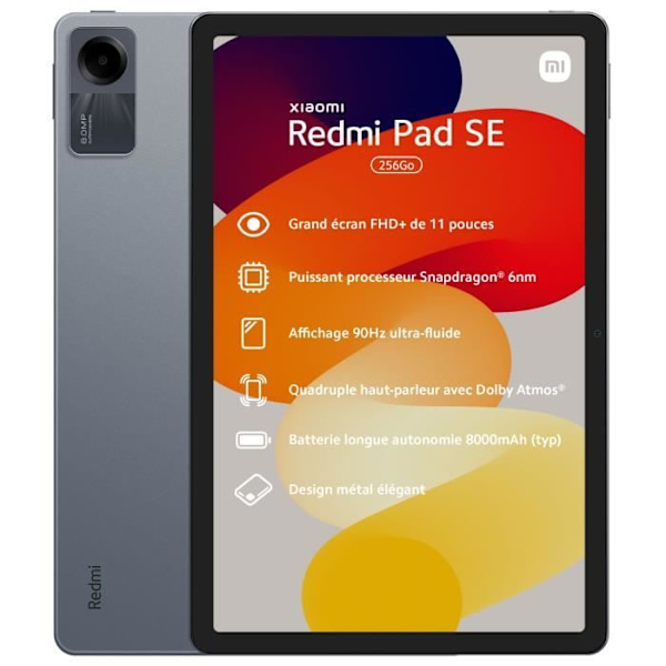 XIAOMI - Redmi Pad SE 4 - 11" - 256GB - Grafitgrå Grå