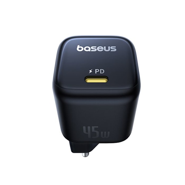 Strömadapter för laddning, 45W, USB-C, GaN - Baseus PicoGo (P10176800123-00) - Cosmic Black