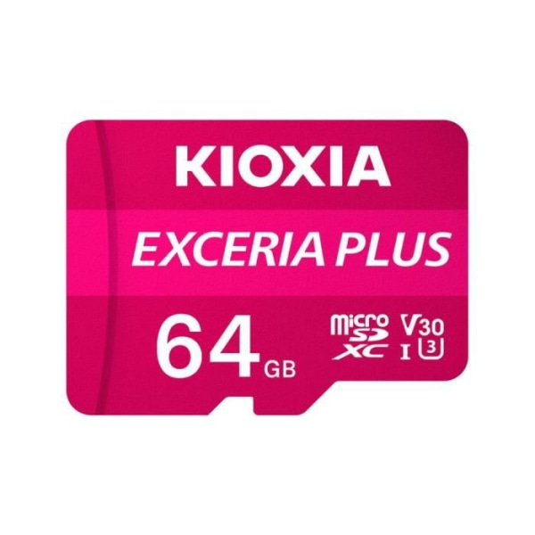 Kioxia 64GB Exceria Plus UHS-I C10 R98 Micro SD-kort med adapter