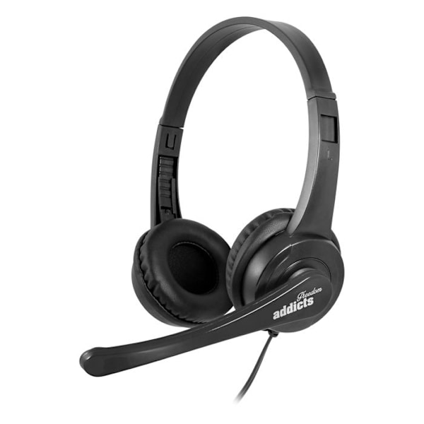 Hörselkåpor och Mikrofon - NGS - VOX 505 - 32 Ohm - Svart - USB-anslutning Svart