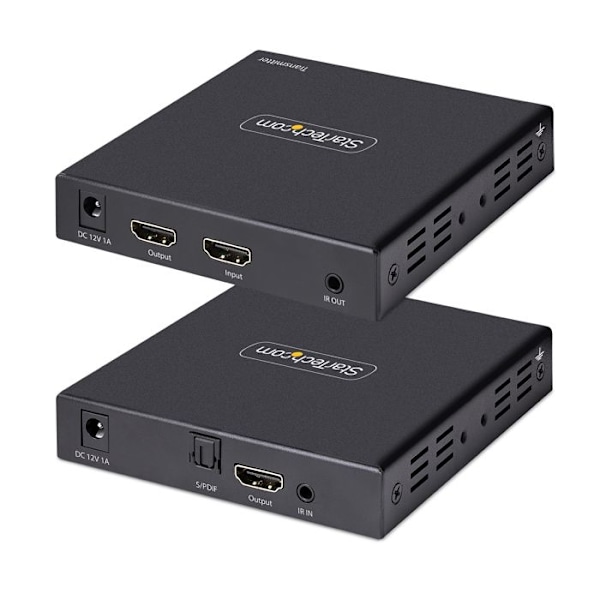 Startech 4k analog videoförlängare - 4k 60hz - Svart - 70m - RJ-45 - Skärmad