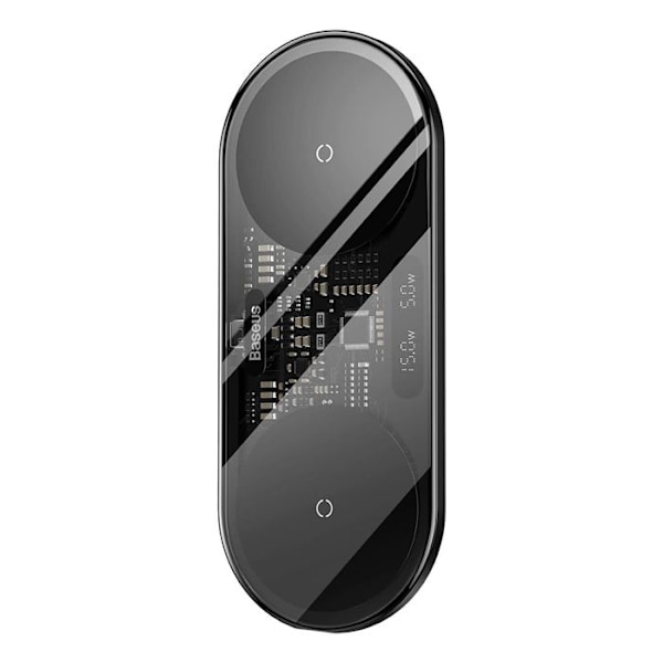 Baseus Dual USB-C 20W trådlös laddare Svart