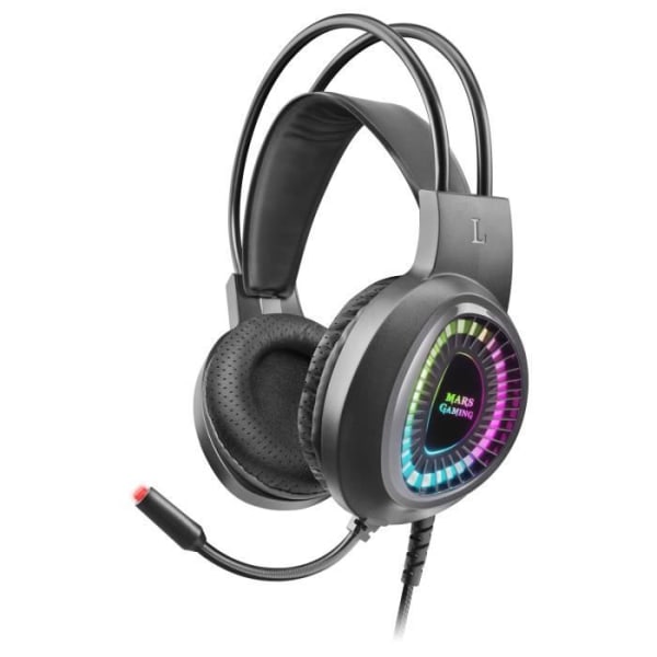 Mars Gaming MH220 RGB Gaming Headset - SuperBass - Flexibel mikrofon - Ultralätt